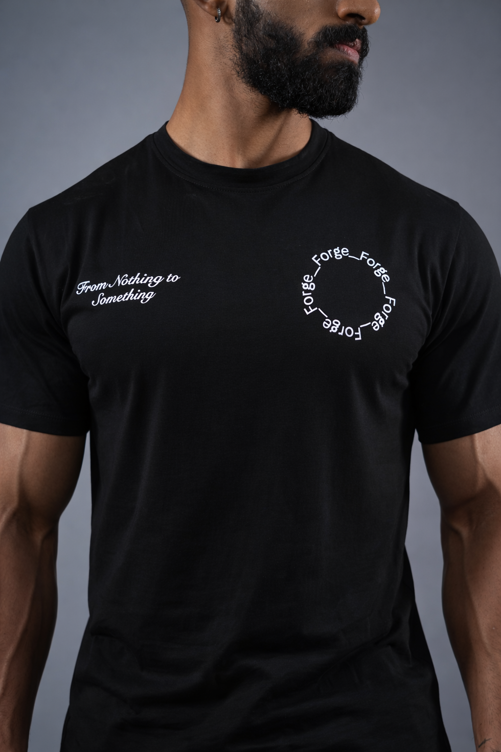 Rebellion t-shirt detail shot showing fabric and print quality