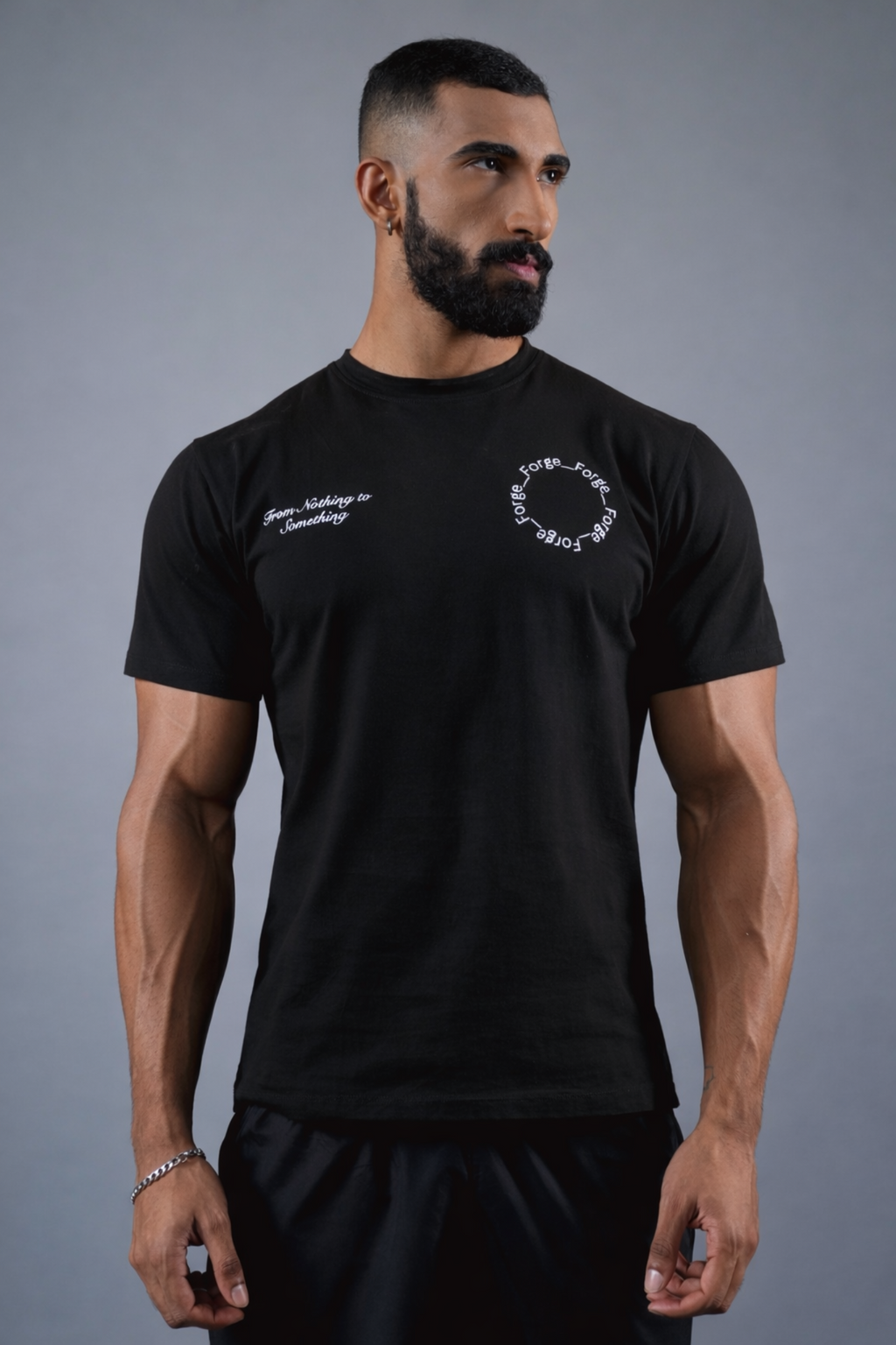 Rebellion men's gym t-shirt front view — Forge Athleisure
