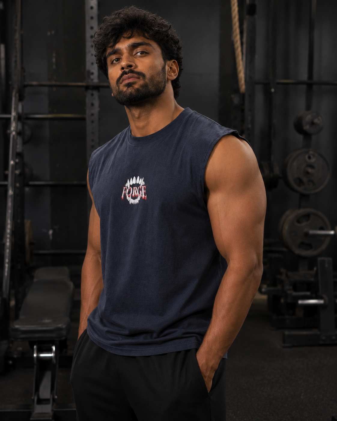 Forge Test Your Limits Embroidered Tank – Oversized Gym Sleeveless Tee