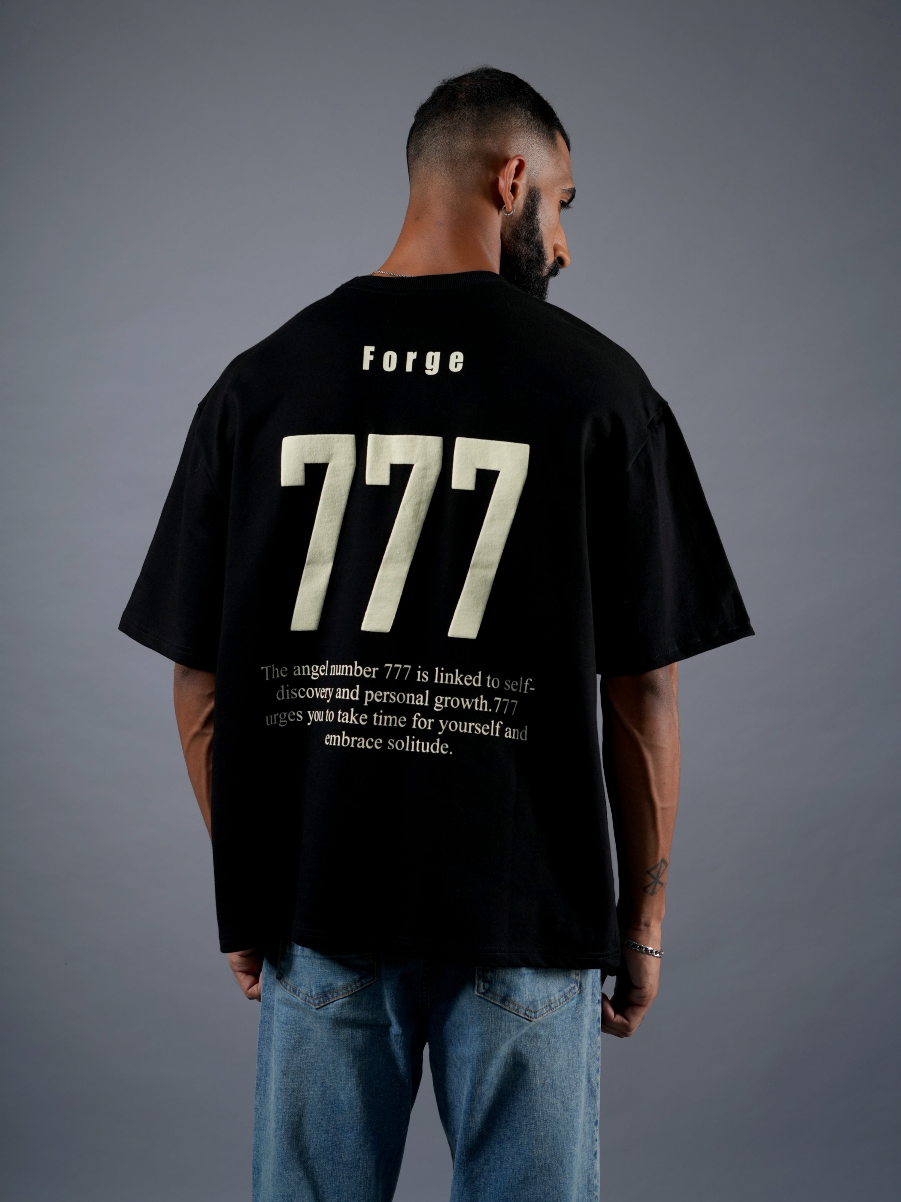 The Inner Champion t-shirt back view, premium gym fabric
