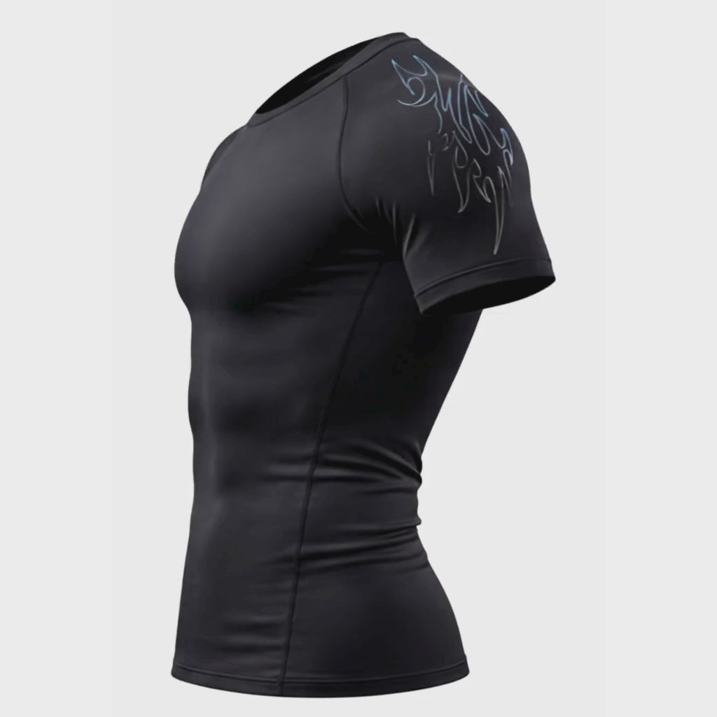 ApexSkin compression tee back view performance fabric close-up