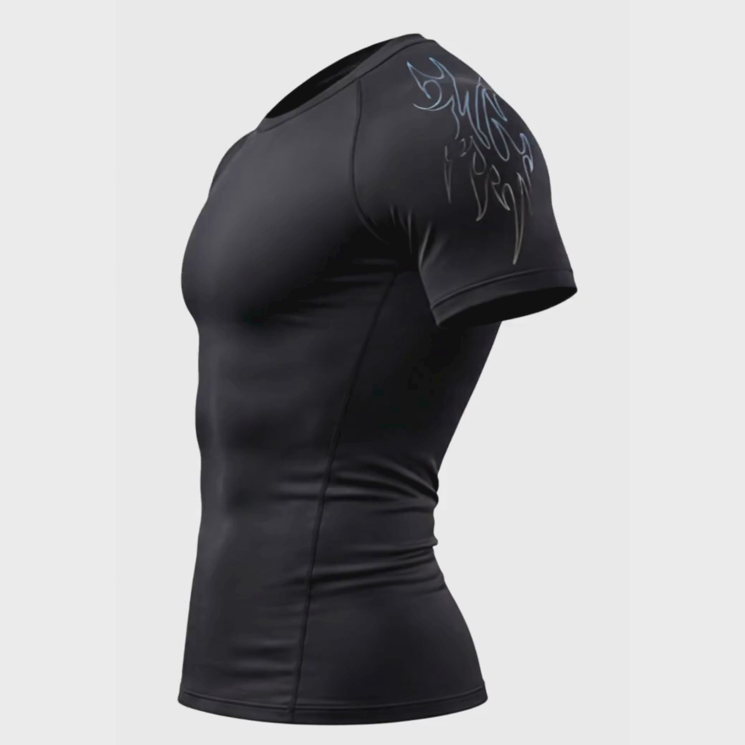 ApexSkin compression tee back view performance fabric close-up